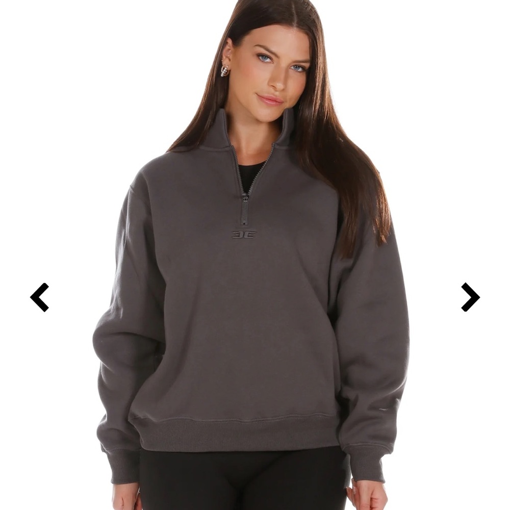Elite eleven dark grey quarter zip sweatshirt